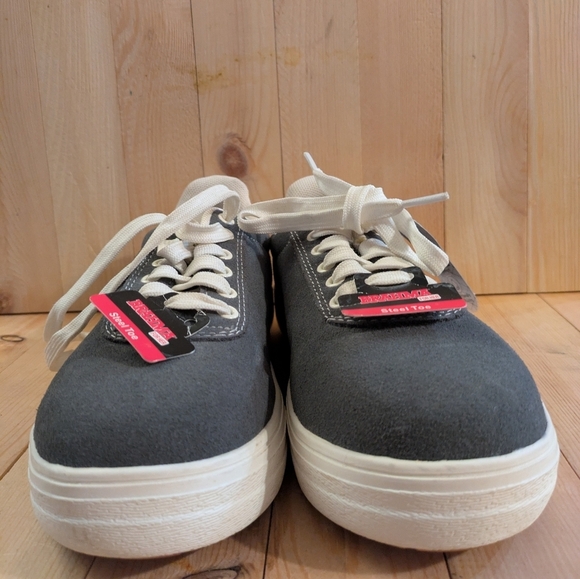 BRAHMA Steel Toe For Her Gray and White Sneakers Size 5.5 - Picture 8 of 8